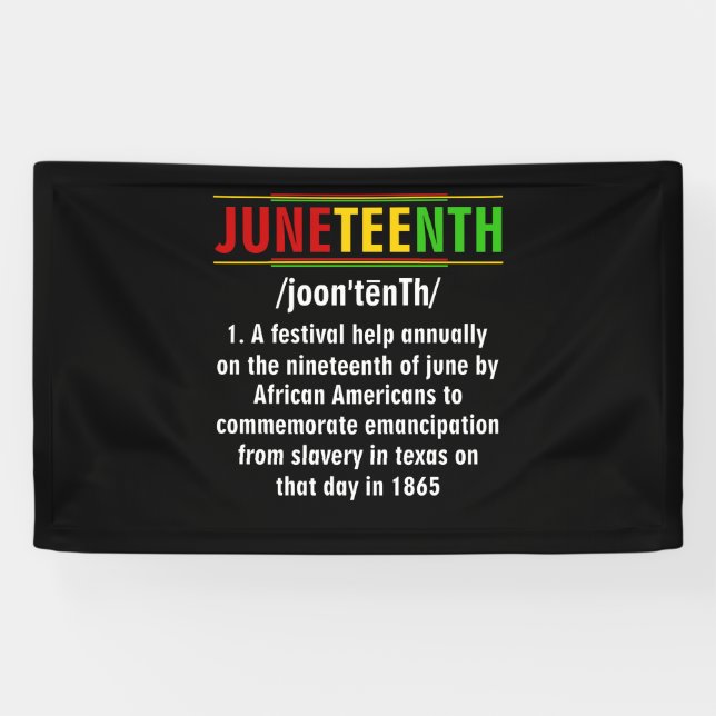 Juneteenth Definition Black history Juneteenth Banner (Horizontal)