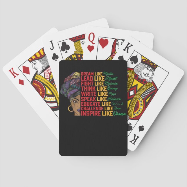 Juneteenth Dream Lead Fight Like Black Freedom Playing Cards (Back)