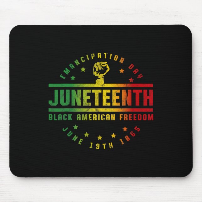 Juneteenth Emancipation Black American Freedom Bla Mouse Mat (Front)