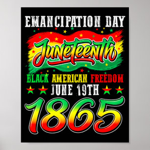 Juneteenth emancipation day 1865 black american poster