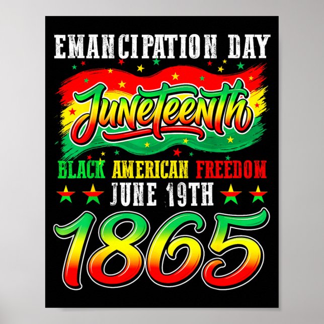 Juneteenth emancipation day 1865 black american poster (Front)