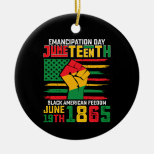 Juneteenth Emancipation Day Black American Freedom Ceramic Tree Decoration