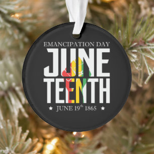 Juneteenth Emancipation Day Red Black Green Ornament