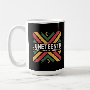 Juneteenth Equality Is Greater Than Division Afro Coffee Mug