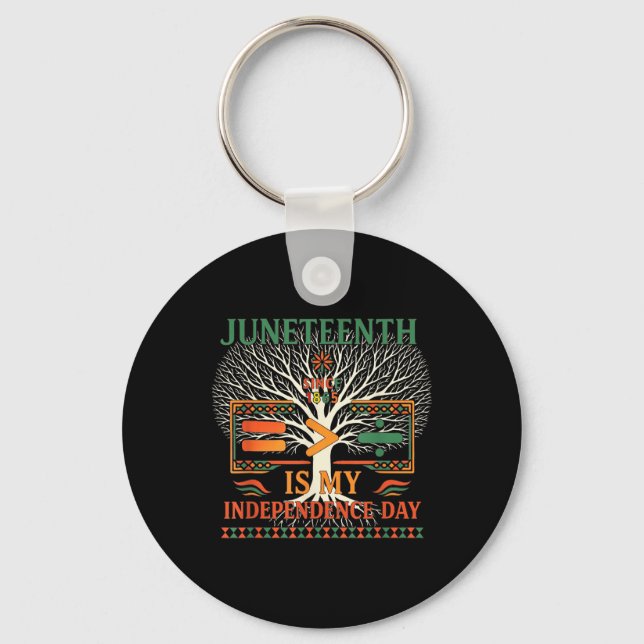 Juneteenth Equality Juneteenth Is My Independence  Key Ring (Front)