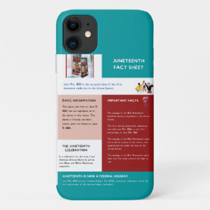 Juneteenth Fact Sheet iPhone 11 Case