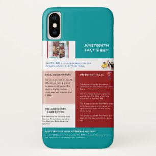 Juneteenth Fact Sheet iPhone X Case