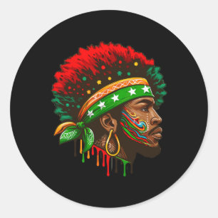 Juneteenth Flag African American Black History Fac Classic Round Sticker
