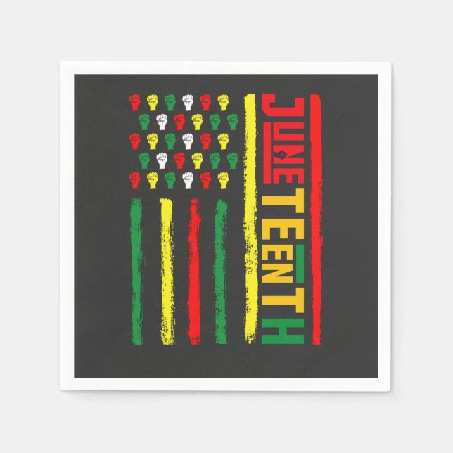 Juneteenth Flag Celebrating Black Freedom 1865 Napkin (Front)