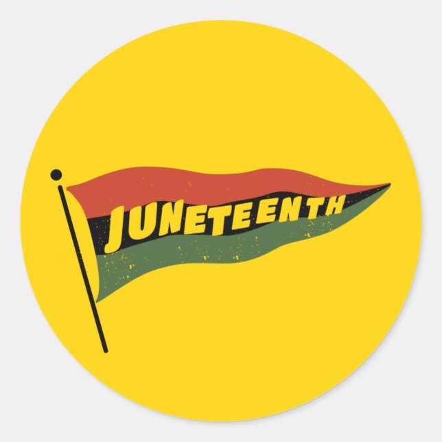 Juneteenth Flag Classic Round Sticker (Front)