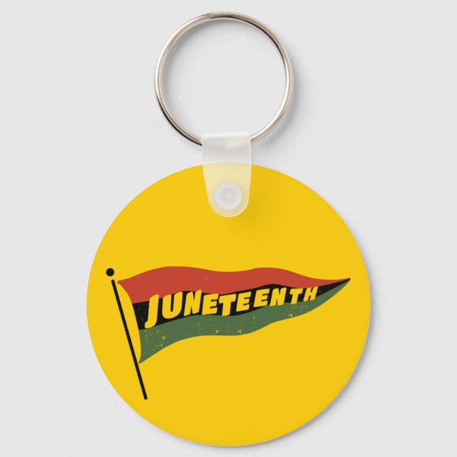 Juneteenth Flag Key Ring (Front)