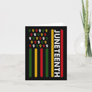 Juneteenth Flag With Fists Card
