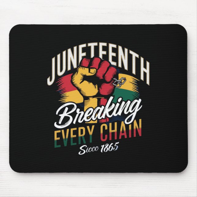 Juneteenth For African American Freedom 1865  Mouse Mat (Front)