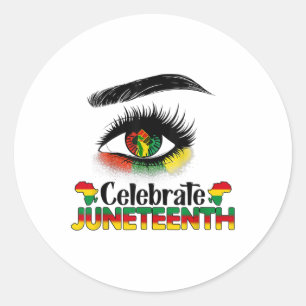 Juneteenth For Women Kids Men Black History Month Classic Round Sticker