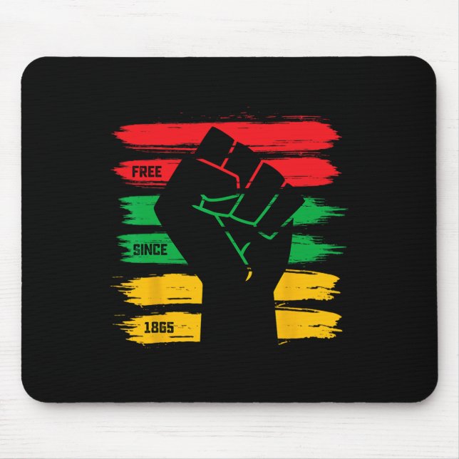 Juneteenth Free Since 1865 Black History Freedom F Mouse Mat (Front)