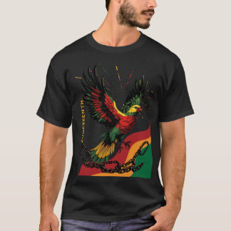 Juneteenth freedom birds soaring from open chains T-Shirt