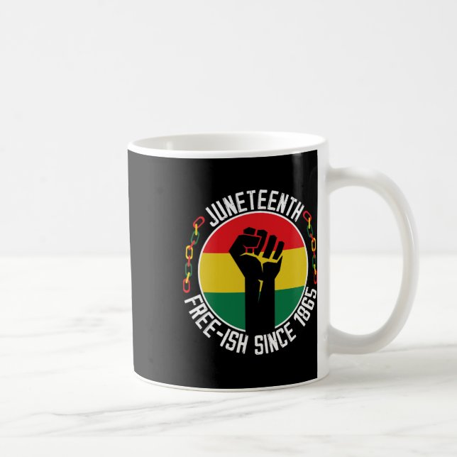 Juneteenth Freedom Breaking Every Chain Since 1865 Coffee Mug (Right)