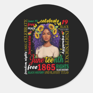 Juneteenth Freedom Celebration June 19th 1865 Hist Classic Round Sticker