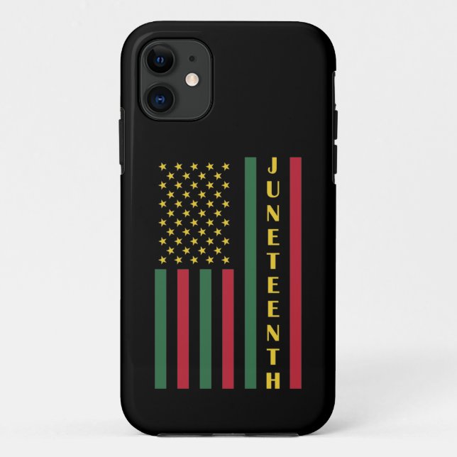 Juneteenth Freedom Celebration USA American Flag Case-Mate iPhone Case (Back)