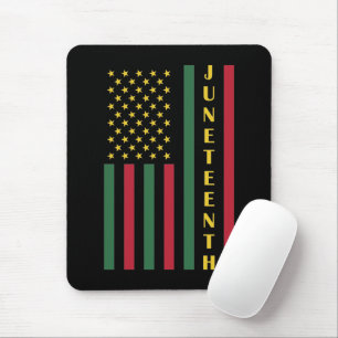 Juneteenth Freedom Celebration USA American Flag Mouse Mat