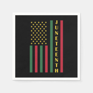 Juneteenth Freedom Celebration USA American Flag Napkin