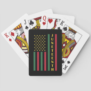 Juneteenth Freedom Celebration USA American Flag Playing Cards