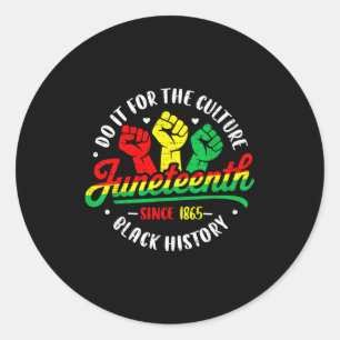 Juneteenth freedom day african june 19th black classic round sticker
