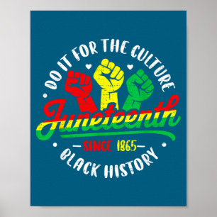 Juneteenth freedom day african june 19th black poster