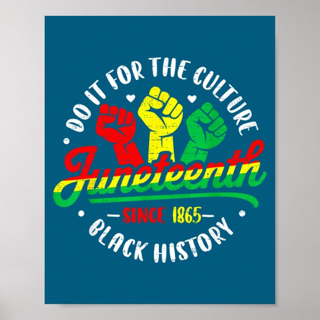 Juneteenth freedom day african june 19th black poster (Front)