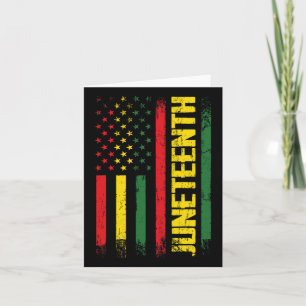 Juneteenth Freedom Day Afro American African Flag  Card