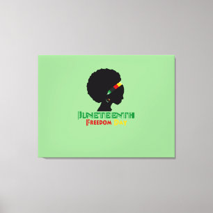 Juneteenth/ Freedom Day/Afro Girl Canvas Print