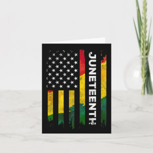 Juneteenth Freedom Day American Flag Black Pride Card