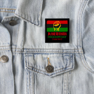 Juneteenth Freedom Day Black History    15 Cm Square Badge