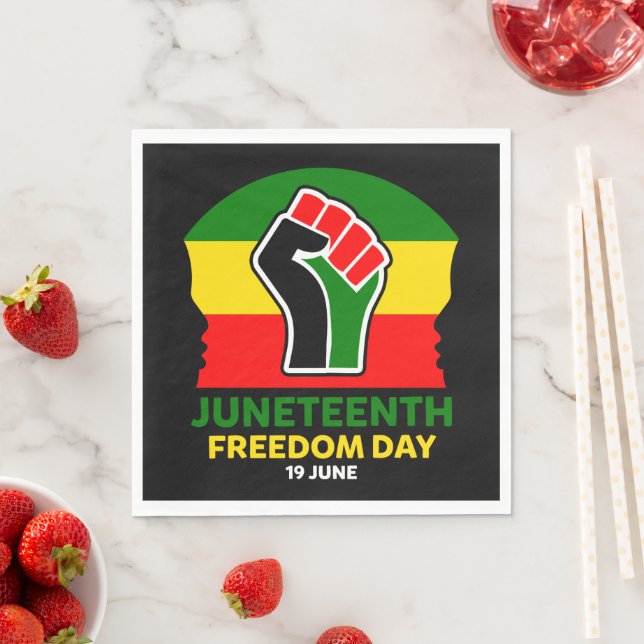 Juneteenth Freedom Day Black History Napkin (Insitu)
