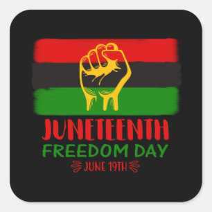 Juneteenth Freedom Day Black History Square Sticker