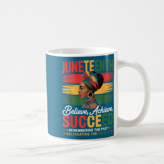 Juneteenth freedom day black pride melanin power  coffee mug (Right)