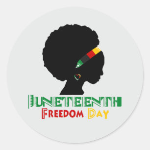 Juneteenth Freedom Day Classic Round Sticker
