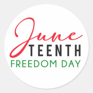 Juneteenth Freedom Day Classic Round Sticker
