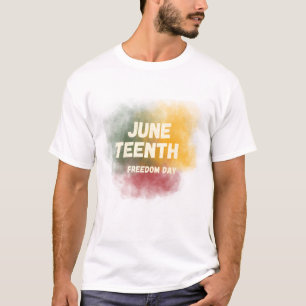 Juneteenth Freedom Day Colourful Smoke Graphic T-S T-Shirt