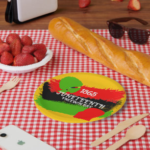 Juneteenth Freedom Day Flag Celebration 1865 Party Paper Plate