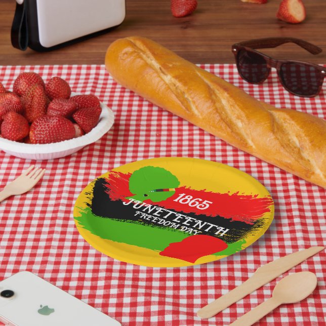 Juneteenth Freedom Day Flag Celebration 1865 Party Paper Plate (Picnic)