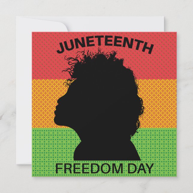 Juneteenth Freedom Day, Flag Pattern Save The Date (Front)