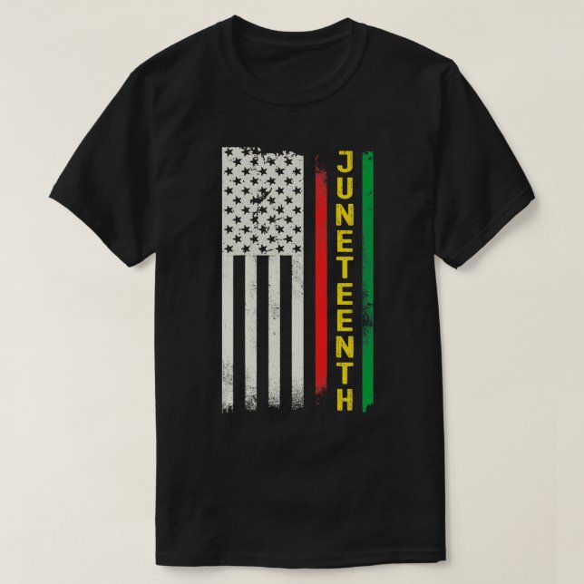 Juneteenth Freedom Day Flag T-Shirt (Design Front)