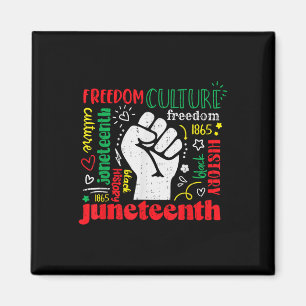 Juneteenth Freedom - June 19th 1865 African Afro H Magnet