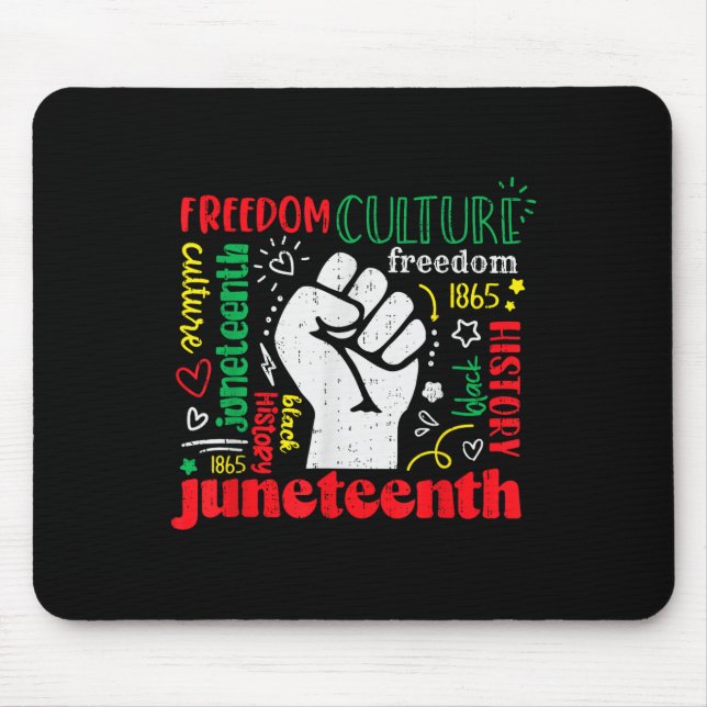 Juneteenth Freedom - June 19th 1865 African Afro H Mouse Mat (Front)
