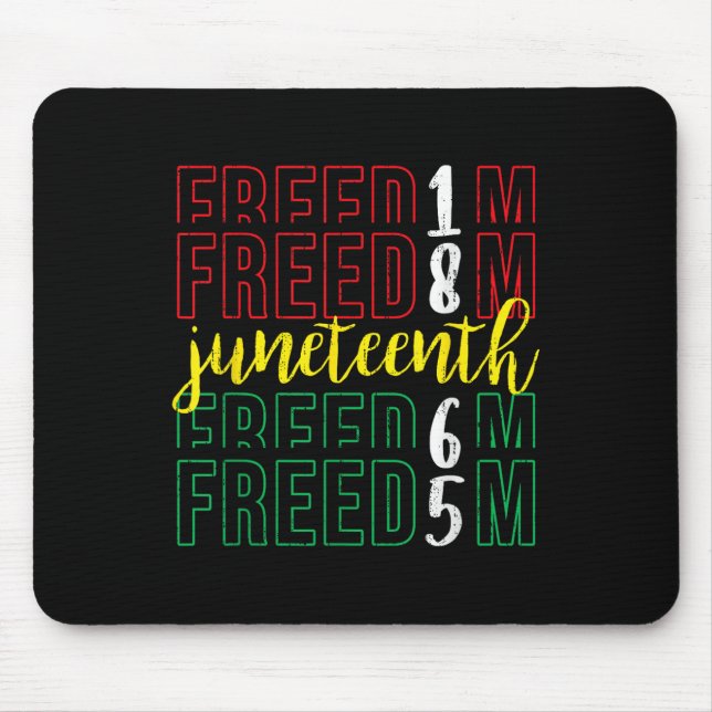 Juneteenth Freedom - June 19th 1865 African Afro H Mouse Mat (Front)