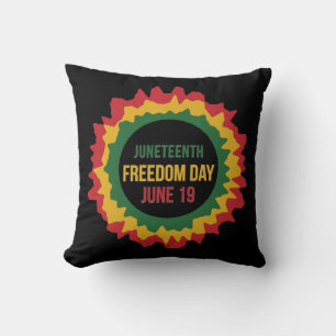 Juneteenth Freedom Liberation June 19th  Cushion