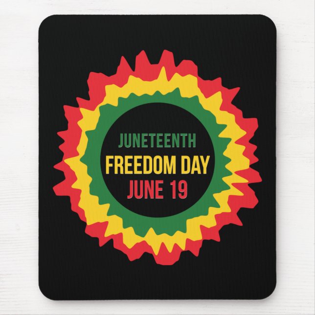 Juneteenth Freedom Liberation June 19th  Mouse Mat (Front)