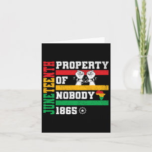 Juneteenth Freedom Melanin Black History Property Card