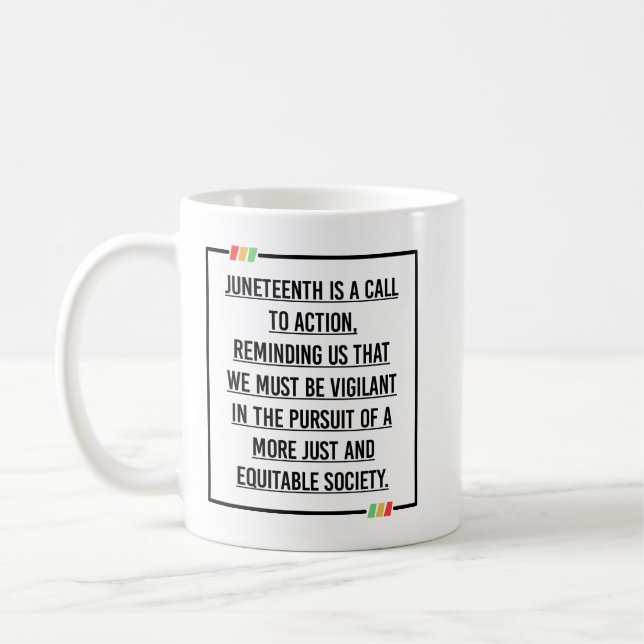 Juneteenth, Freedom of African American. Coffee Mug (Left)
